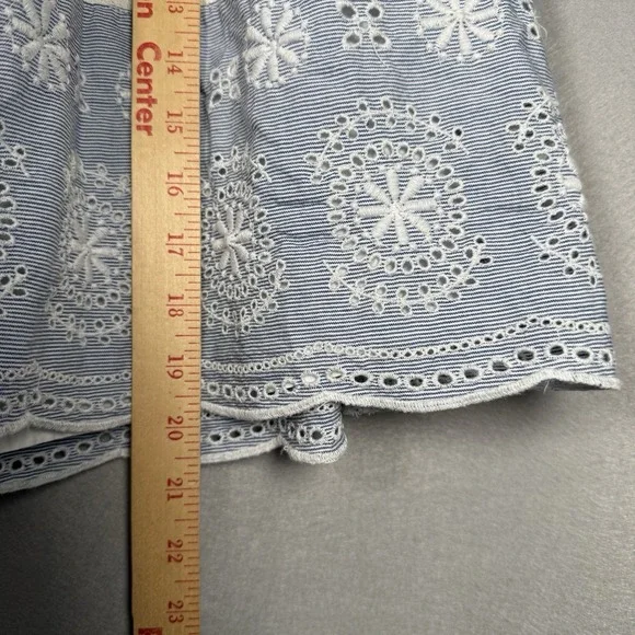 Tommy Hilfiger Mini Skirt Lace Blue 100% Cotton Sz 8 - Picture 11 of 11